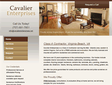 Tablet Screenshot of cavalierenterprises.net